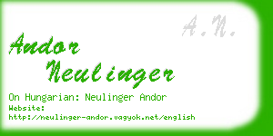 andor neulinger business card